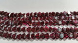 Garnet faceted Fancy Shape  5x8mm - Length 14 Inch