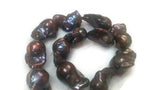 Top Quality Fresh Water cultured Peacock Color Pearl Baroque shape , AAA Grade Pearl . Size Approx 16X25MM
