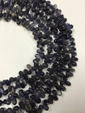 Iolite Drops, size 4X8 MM, 13.5 Inch Strand . Iolite Shape .Iolite gemstone