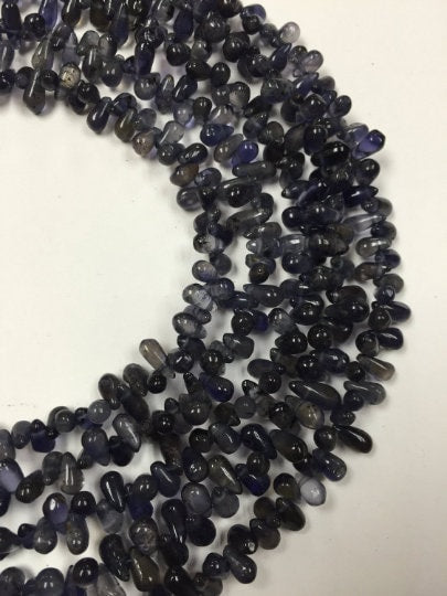 Iolite  Drops,  size 4X8 MM, 13.5 Inch Strand . Iolite Shape .Iolite gemstone