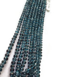 Blue Topaz Faceted Roundel 5-7MM , Top Quality, London Blue topaz Briolette , 118 carat weight per strand,length 15 Inch