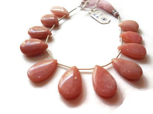 Pink Opal Pear BEads - Length 8 Inches , Pear shape Size 15X26 MM ,Natural Opal , pink briolettes