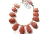 Pink Opal Pear BEads - Length 8 Inches , Pear shape Size 15X26 MM ,Natural Opal , pink briolettes