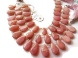 Pink Opal Pear Shape, Length 8 Inches , Pear shape Size 11X17 MM ,Natural Opal , pink briolette . 22 gm necklace