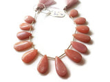 Pink Opal Pear Shape, Length 8 Inches , Pear shape Size 13x18- MM ,Natural Opal , pink briolettes