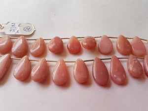 Pink Opal Pear Shape, Length 8 Inches , Pear shape Size 10X17 MM ,Natural Opal , pink briolettes