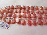 Pink Opal Pear Shape, Length 8 Inches , Pear shape Size 10X14 MM ,Natural Opal , pink briolettes