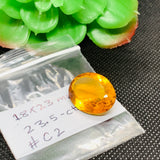 Citrine Oval Faceted Cabochon 23x18 mm size Weight 23.5 Cts Code # C2 AAA Quality- Natural Citrine Faceted Oval Cabs