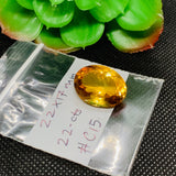 Citrine Oval Faceted Cabochon 22x17 mm size Weight 22 Cts  Code # C15 AAA Quality- Natural Citrine Faceted Oval Cabs-