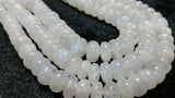 10MM Rainbow Moonstone Smooth Roundel Beads , AAA quality and length 14", Moonstone Roundel beads