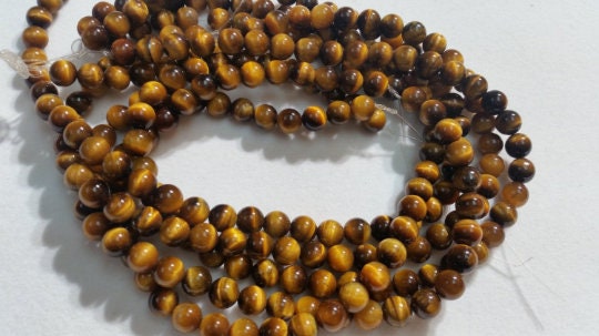 10 MM Tiger Eye  Round Beads , Natural Tiger Eye good Quality, Length is 16 inch