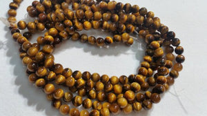 10 MM Tiger Eye  Round Beads , Natural Tiger Eye good Quality, Length is 16 inch