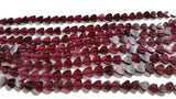 Garnet Flat Triangle Shape,size 6mm Length of strand 15" . Red garnet Fancy Shape