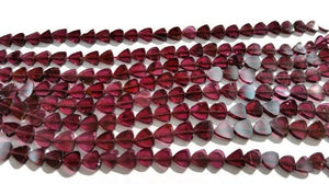 Garnet Flat Triangle Shape,size  6mm Length of strand 15" . Red garnet Fancy Shape