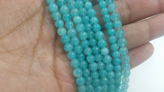 5mm Amazonite Round beads, Length 40 Cm , Natural Amazonite in AA Quality