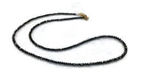 Black Diamond Necklace with 14K gold Clasp , length 17" , natural stunning diamond beads