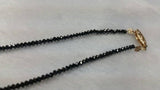 Black Diamond Necklace with 14K gold Clasp , length 17" , natural stunning diamond beads