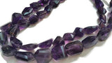 Amethyst Faceted Nugget Shape , Good Quality in 12X16MM, Length14"