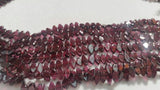 5 Strands, Garnet Rice( Centre Drill) 4x9mm, 16 Inch Strand, Garnet Beads