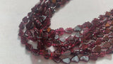 Garnet Full Carving Pear Shape 6x8MM beads length 15 inch . Natural Red garnet beads