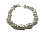 FRESH WATER Pearl Baroque Shape , White pearl Nugget shape . Length 16" , Size 16X27MM, Natural Pearl Necklace