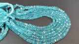 Apatite Heishi shape , Size 4MM , Length 14 Inch . Green Apatite heishi . Apatite Slice