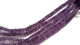 7MM Amethyst  faceted Roundel Beads, Good Color in 15" Length , natural Amethyst from Africa , Roundel beads Quality AA