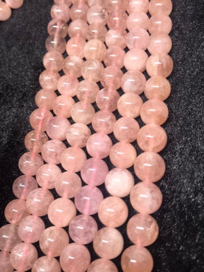 10MM Peach Morganite Round Beads, AAA Quality Beads , Perfect making in wholesale price