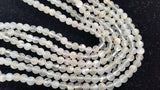 2 Strand Pack , White Moonstone Round beads 5mm- length 14 Inch