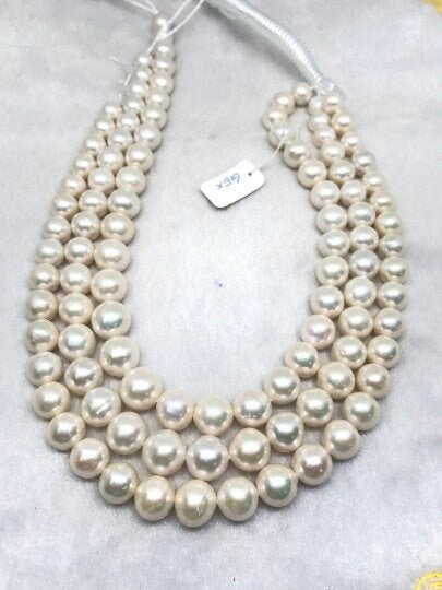 Freshwater Pearl Round beads ,10-12 mm size -100% Natural Color AAA Quality 40cm Length