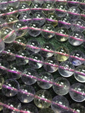 Ametrine Round Beads, 10mm size, 15.5 Inch Strand- Top Quality - Ametrine Beads