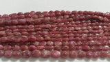 Pink Tourmaline  Oval Beads , Size approx 6x8MM- Length 14 Inch