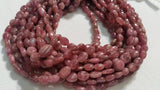 Pink Tourmaline  Oval Beads , Size approx 6x8MM- Length 14 Inch