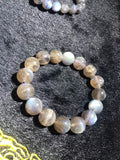 10MM Labradorite Round Bracelet , Top Quality perfect round shape . Yellow and Blue Fire AAA Grade