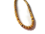 8MM Yellow Moonstone coating faceted roundel Shape - Length 15 Inches , Moonstone coating AAA Quality Faceted Beads