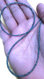 Blue Diamond Faceted Bracelet , Diamond Beads AAA Quality, Good Shining , Length 7" with gold clasp