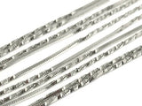 925 Sterling Silver Chain , Length 24" Silver Chain Necklace with White Rhodium gram weight 3.26 gm code SS22