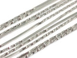 925 Sterling Silver Chain , Length 24" Silver Chain Necklace with White Rhodium gram weight 3.26 gm code SS22