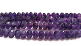 Amethyst 11MM faceted Roundel Beads, Good Color in 15" Length , natural Amethyst from Africa , Roundel beads Quality AA