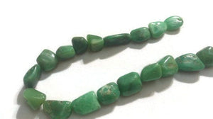 Chrysoprase  Tumble Shape Approx 16X20MM . Length of Strand 10", Good Quality , Chrysoprase Nuggets