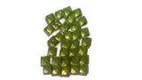 5mm Peridot Square Faceted Cabs, Square cut stone , Pack of 10 Pc . Peridot Loose cabochon . faceted stones