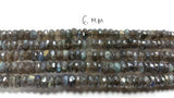 7mm Labradorite Faceted coating Roundel beads, labrdorite faceted beads , length 14 Inch Labradorite coating