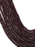 Garnet Round Beads, 4mm, 3mm , 4.5mm, 16 Inch Strand,