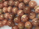 9mm Rhodochrosite Round Beads, Length 40mm, Good Quality