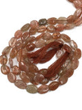 Sunstone Smooth Oval, 7x9mm to 8x10mm size, 15" Strand, Quality AA , natural gemstone beads