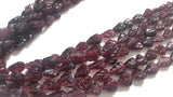 Garnet Pear 6x8 mm Carving Shape, Length 15" Natural Good Quality Garnet Beads , Indian garnet beads .