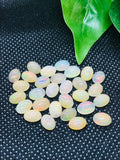 Ethiopian Opal 5X7 MM Oval Cabs Pack of 2 Pieces -Code #3 AA Quality (AA Grade) Opal Cabochon-Ethiopian Opal Cabochon, stud earring size