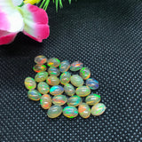 Ethiopian Opal 5X7 MM Oval Cabs Pack of 2 Pieces -Code #2 AA Quality (AA Grade) Opal Cabochon-Ethiopian Opal Cabochon, stud earring size