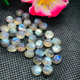 7MM Labradorite Round Cabs. Natural Blue Fire Cabs , Gemstone cabs pack of 10 pc , Gemstone cabs