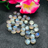 7MM Labradorite Round Cabs. Natural Blue Fire Cabs , Gemstone cabs pack of 10 pc , Gemstone cabs